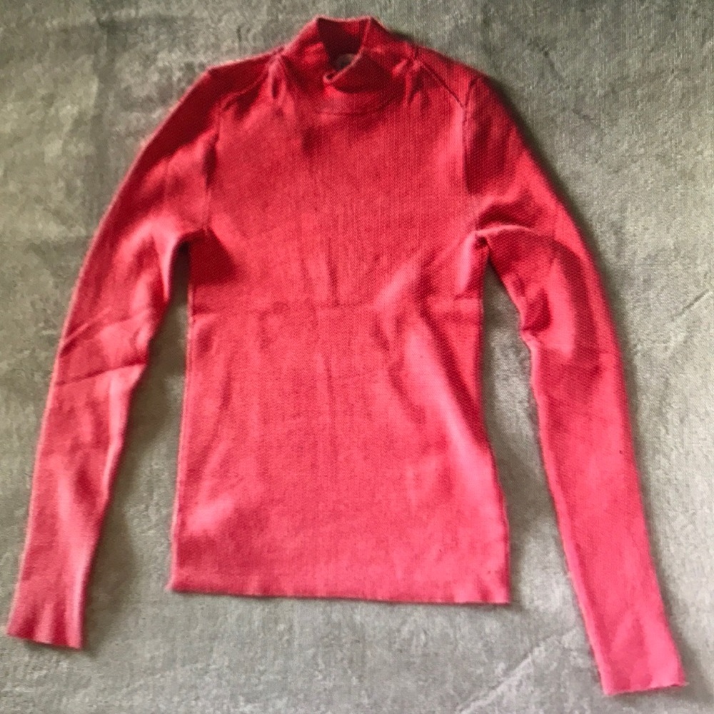 Pink mock neck sweater